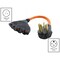 Ac Works Power Strip Cord, STW, 5-15/20R, 14-50P, 1.5 ft., Orange S1450F520-018 - alternate 2